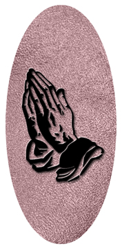 DG5000-516-BK-SH-OR Black Praying Hands Shimmer Orchid